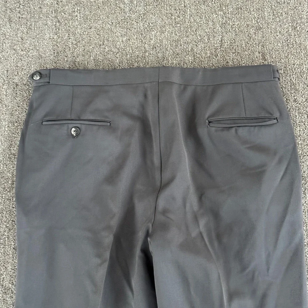 Hart Schaffner & Marx Gurka Tab Virgin Wool Dress‎ Pants Men 38x29.5 Gray